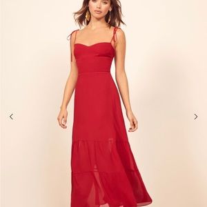 Red Reformation Midi Dress